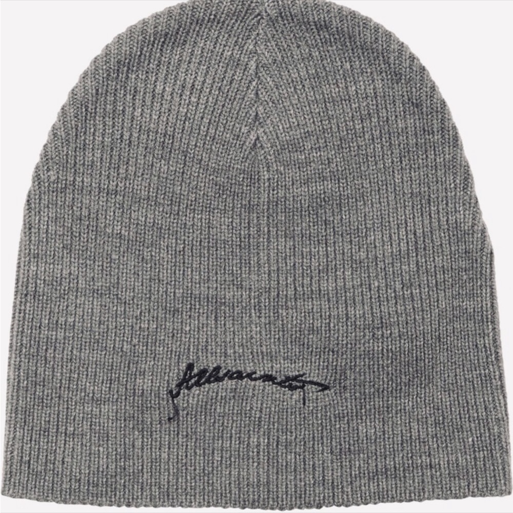 ALLSAINTS LOGO SCRIPT BEANIE GRAY MARL OS UNISEX NWT
